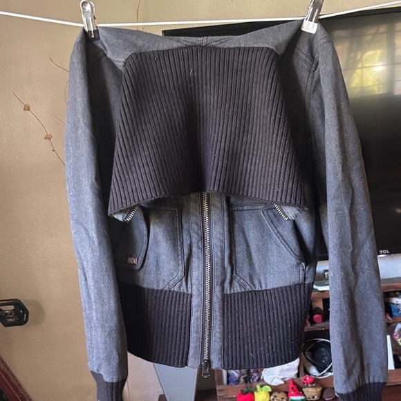 Armani Exchange Women's Gray Bomber Jacket - Picture 4 of 6